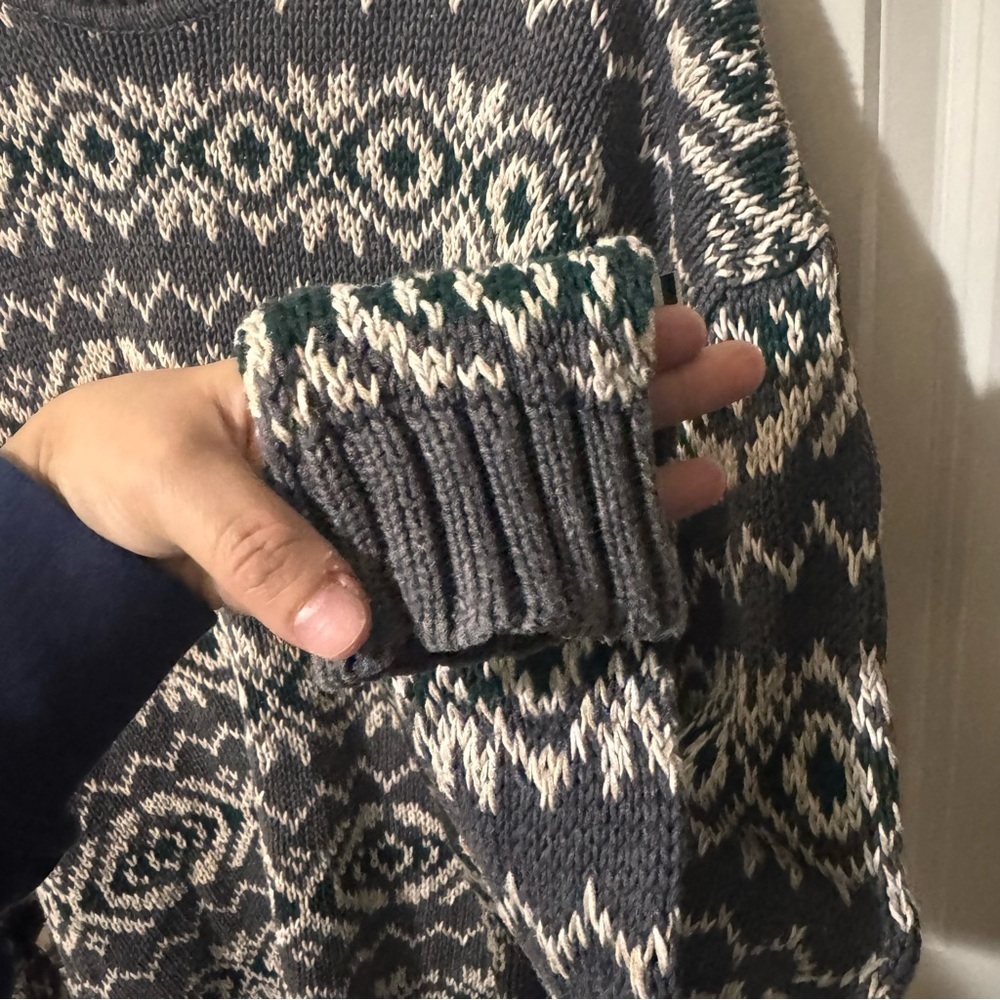 Y2K Abercrombie & Fitch vintage “the big sweater”Crewneck Sweater L / Hong Kong - Picture 4 of 10